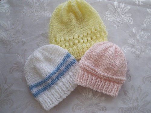 Baby hat trio knitting - hat,