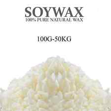 100% Pure Candle Making Wax Soy Wax/Soya Natural Flakes Clean Burning WHITE UK