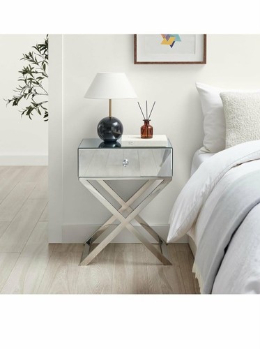 Celeste mirrored bedside table - mirrored,