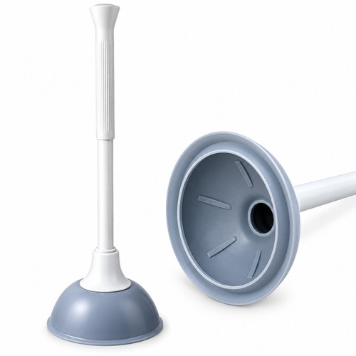 Toilet plunger 48cm grey - plunger,