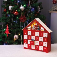 Red & White Wooden Advent