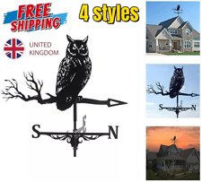 Black Metal Weather Vane Wind Indicator Weathercock Garden Shed House Decoration