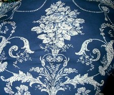 Laura Ashley "Josette Midnight "  Curtain Fabric-  4.80 metres .