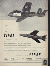ARMSTRONG SIDDELEY JET PROVOST & MIDGE ROYAL AIR FORCE VIPER ENGINES 1955 AD