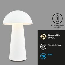 Rechargeable LED Table Lamp Mini Mushroom Desk Light Touch Dimmable 19.5cm White