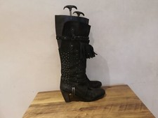 SOLEA Ladies/Women Black Faux