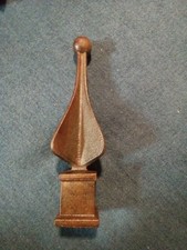 Vintage Cast Iron Railing Newel Post Top Finial 8 In.