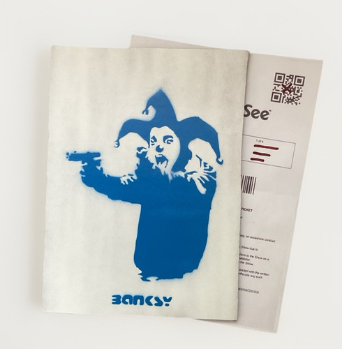 Banksy cardboard art stencil