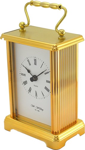 Mantel clock gold carriage - gold,