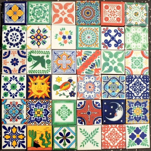 Mexican tiles patchwork 36 - -,