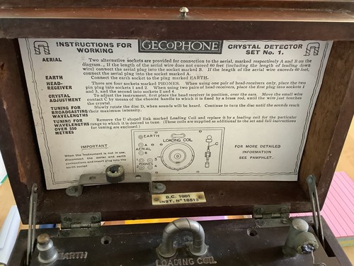 Vintage crystal radio - vintage, set
