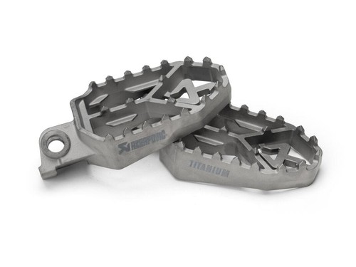 Akrapovic titanium foot pegs - titanium,