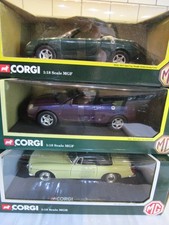 CORGI 1.18 MGF OPEN TOP GREEN,OPEN TOP AMARANTH & MG ROADSTER PRIMROSE X 3 MODEL