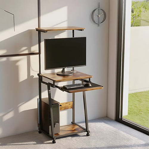 Compact computer desk rolling - compact,