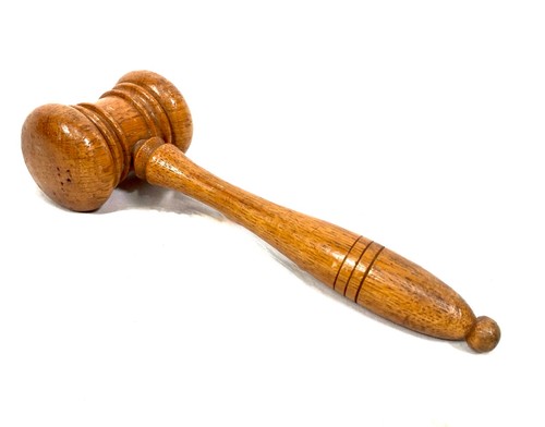 Antique wooden oak auctioneers - wooden,