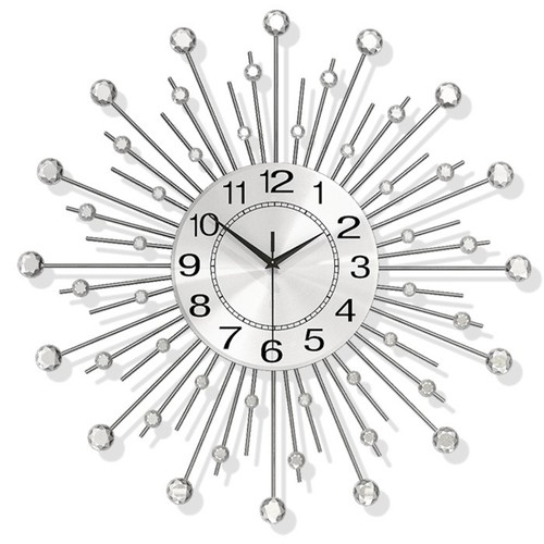 Crystal sunburst silver wall - silver,