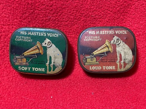 Two hmv gramophone needle - two,