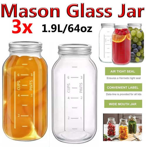 Mason glass storage - 3x,