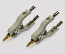 2X Gwinstek LCR Alligator Kelvin  Microresistivity Test Clip Bridge