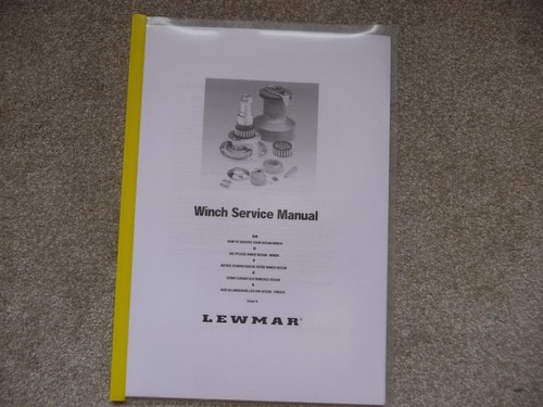 Lewmar winch service manual - lewmar,