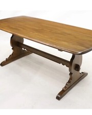 ercol golden dawn elm dining set (dark wood)