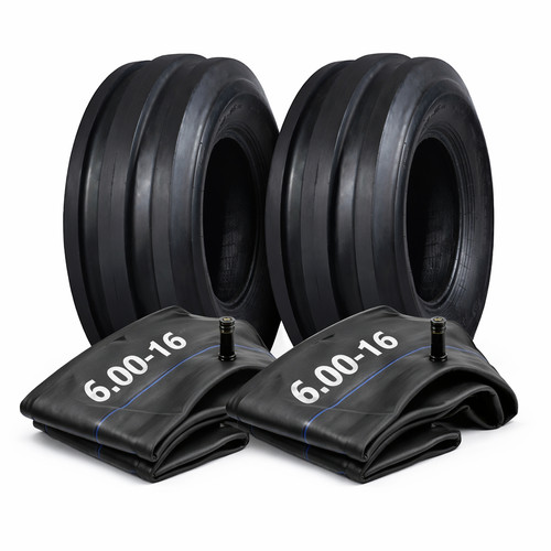Tractor tyre 3 rib - 2x, 6.00-16