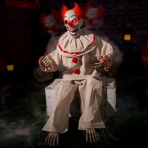 Animatronic sitting clown - animatronic,