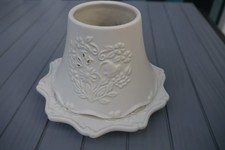 Yankee Candle Lamp Shade & Tray Meadow Flowers Small Tray White