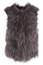 ALICE + OLIVIA GREY RABBIT FUR