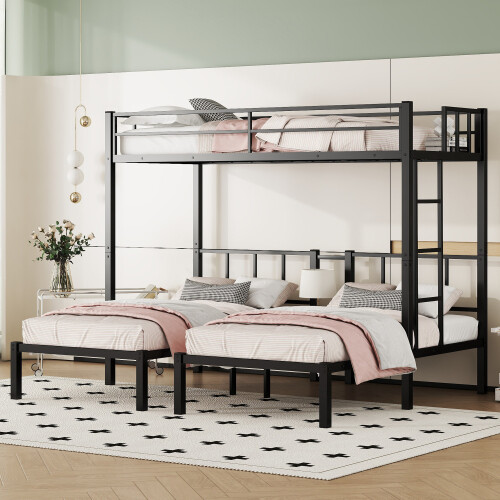 Metal triple bunk - metal, full