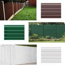Plastic Fence Panels PVC Fencing Boards Linier Fencing 6ft Wide  - 5 / 6 Pack