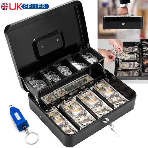 Metal cash box lockable - box, money