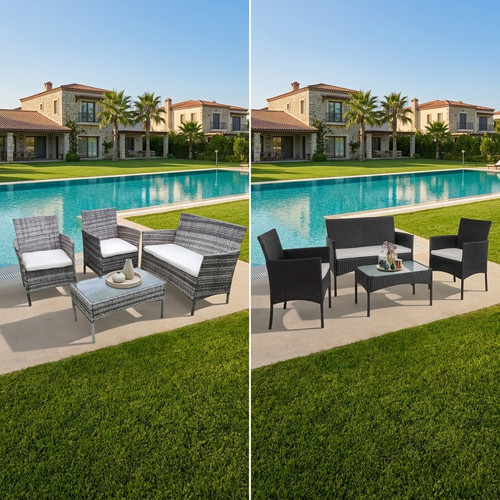 Rattan garden furniture sofa - furniture,
