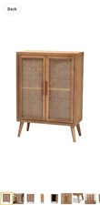Simone 2 Door Shoe Storage Cabinet - Oak