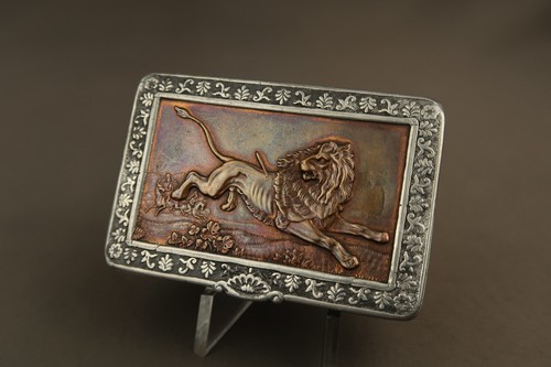 Antique pewter snuff box - antique,