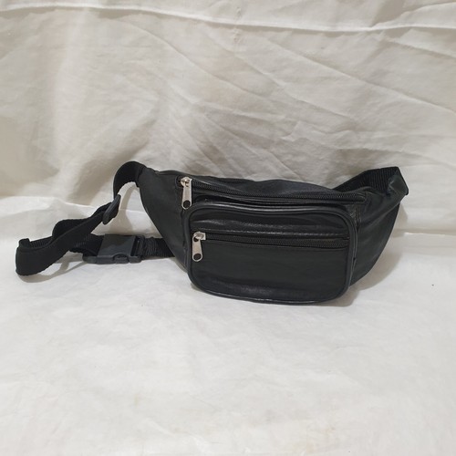 Black genuine leather - black,