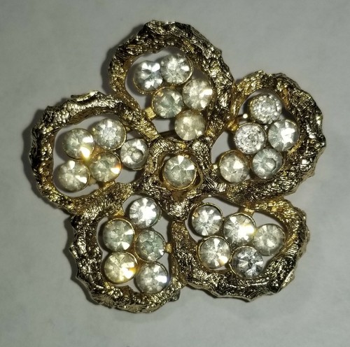 Vintage coro goldtone flower - vintage,