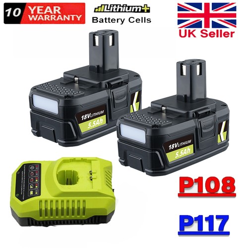 For ryobi one 18v battery - 2x,