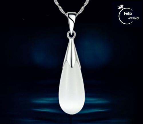 Moonstone opal pendant - pendant, 925