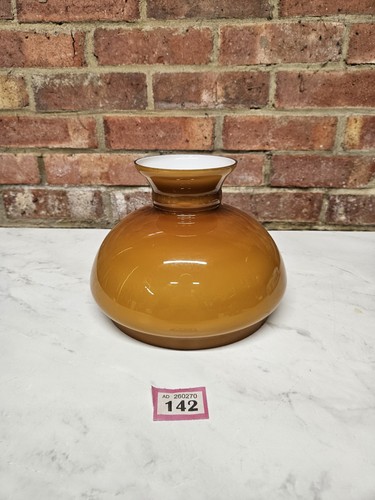 Vintage orange glass oil - orange,