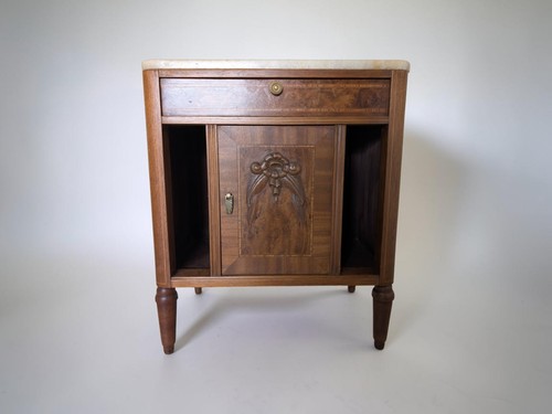 Antique french bedside cabinet - antique,