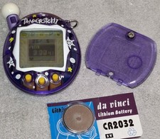 2007 Tamagotchi V4  transparent Purple Snow Tested Working English new batt