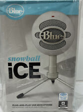 LOGITECH BLUE SNOWBALL ICE PLUG AND PLAY USB MICROPHONE WHITE - NEW - SEALED