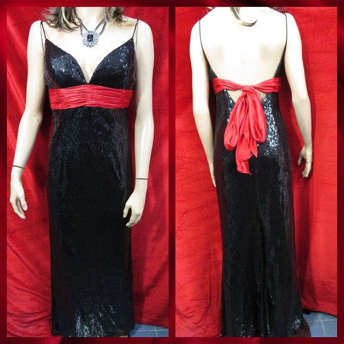 Sherri hill black sequin - hill, red