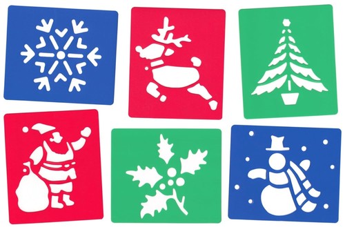 Piece christmas stencil set - 6,