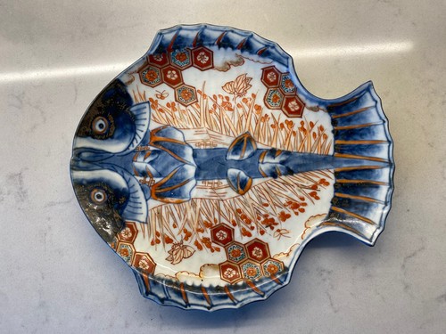 Antique japanese imari fish - japanese,