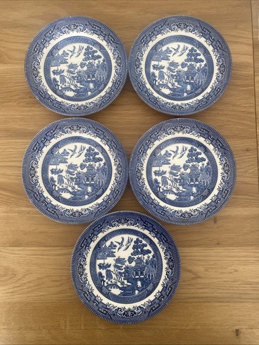 Churchill willow pattern tea - willow,