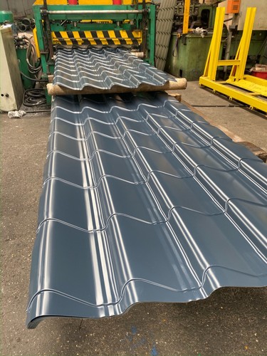 Tile effect roofing sheets