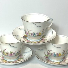 Vintage Tea Cups & Saucers X 3