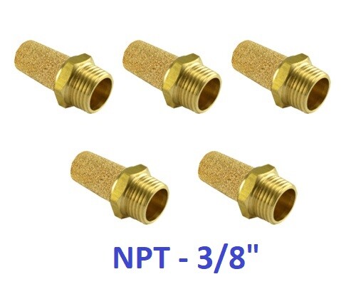 Brass silencer connector - brass,